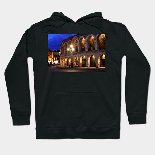 Night at the Arena in Verona Hoodie by jwwallace